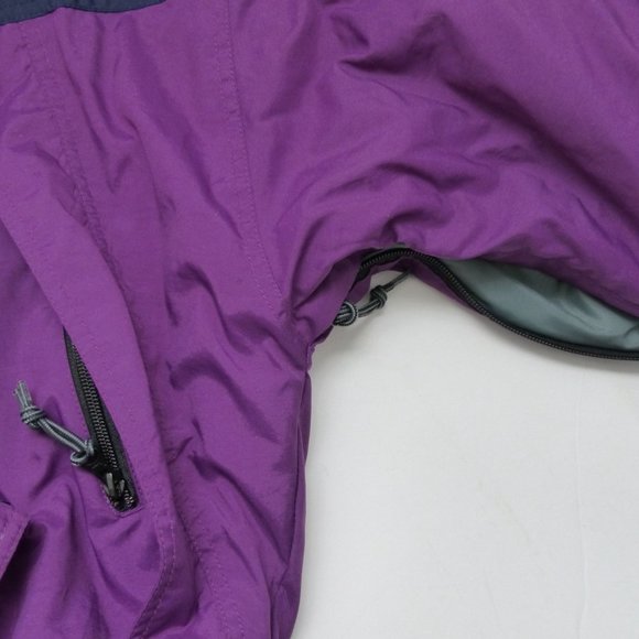 Womens Large 12 Insulated Ski Jacket Attached Hood Purple and Blue - Picture 5 of 8